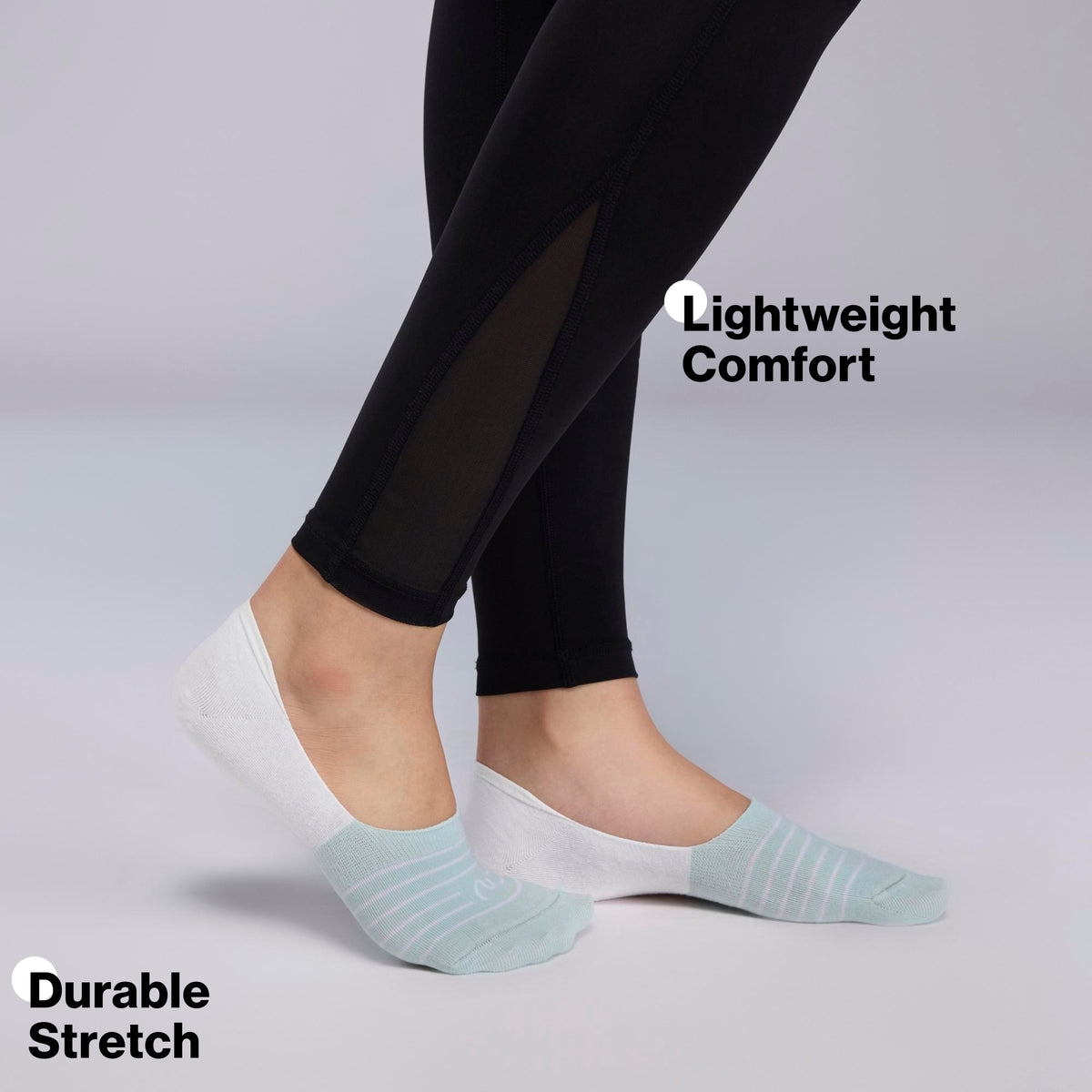 Nykd by Nykaa  Seamless No-Show Breathable Cotton Invisible Ankle Socks Pack of 3 for Loafers & Sneakers NYA070 Lavender Mint Green Sky Blue