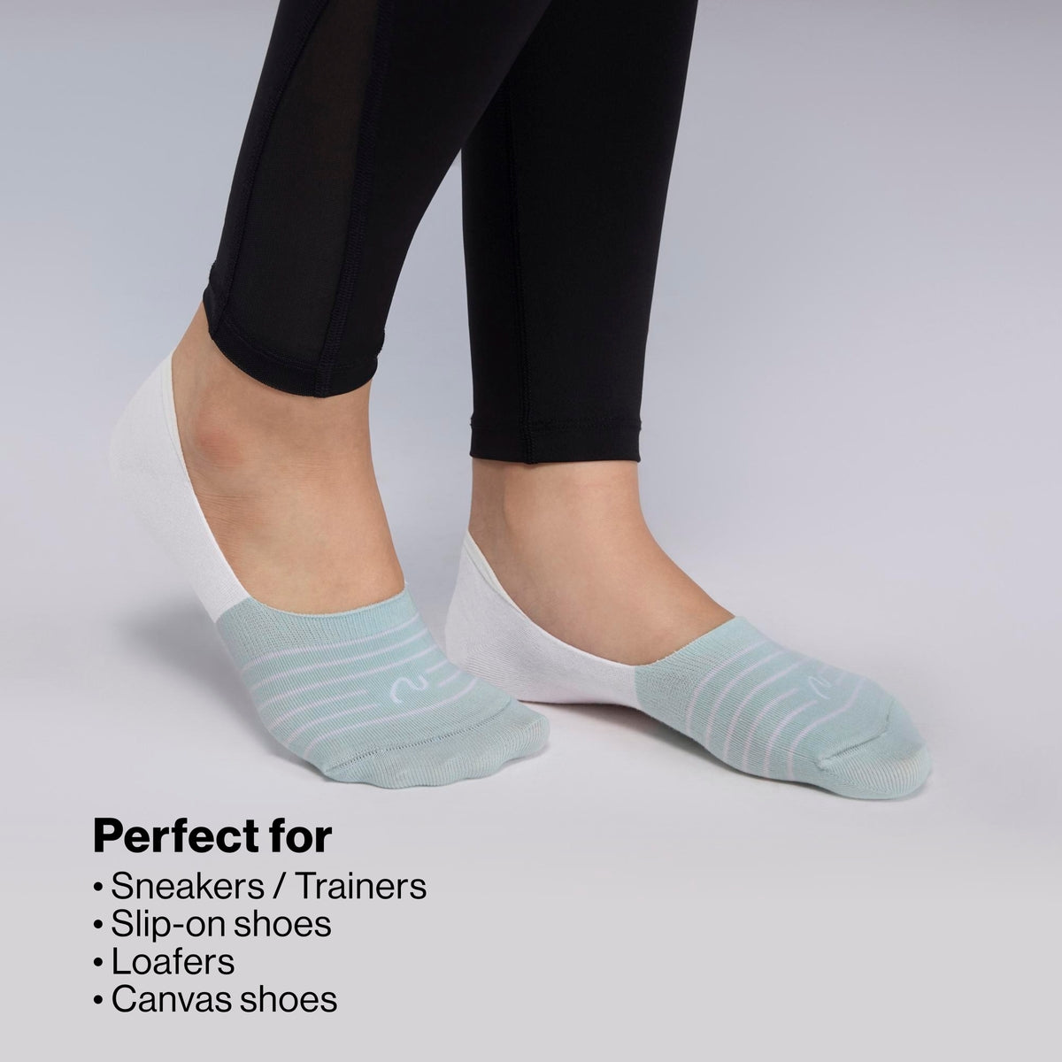 Nykd by Nykaa  Seamless No-Show Breathable Cotton Invisible Ankle Socks Pack of 3 for Loafers & Sneakers NYA070 Lavender Mint Green Sky Blue
