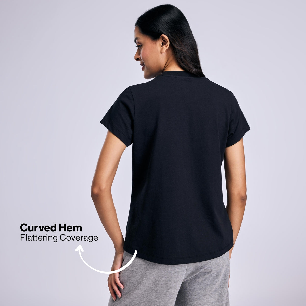 Nykd By Nykaa Breathe Cotton All Purpose Multi-Tasking Tee NYAT513 Black