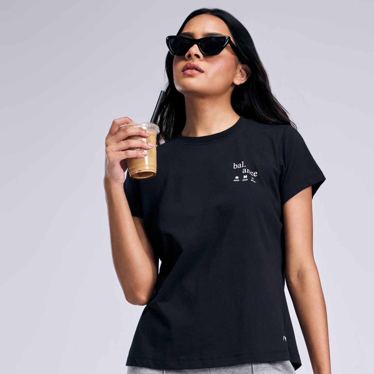Nykd By Nykaa Breathe Cotton All Purpose Multi-Tasking Tee NYAT513 Black