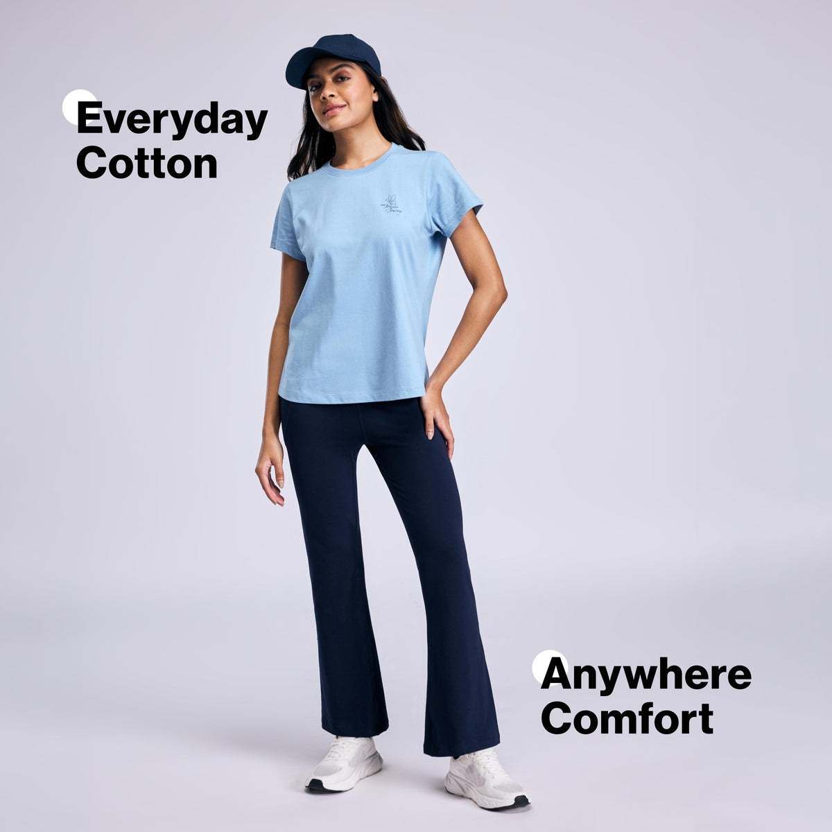 Nykd By Nykaa Breathe Cotton All Purpose Multi-Tasking Tee NYAT513 Blue