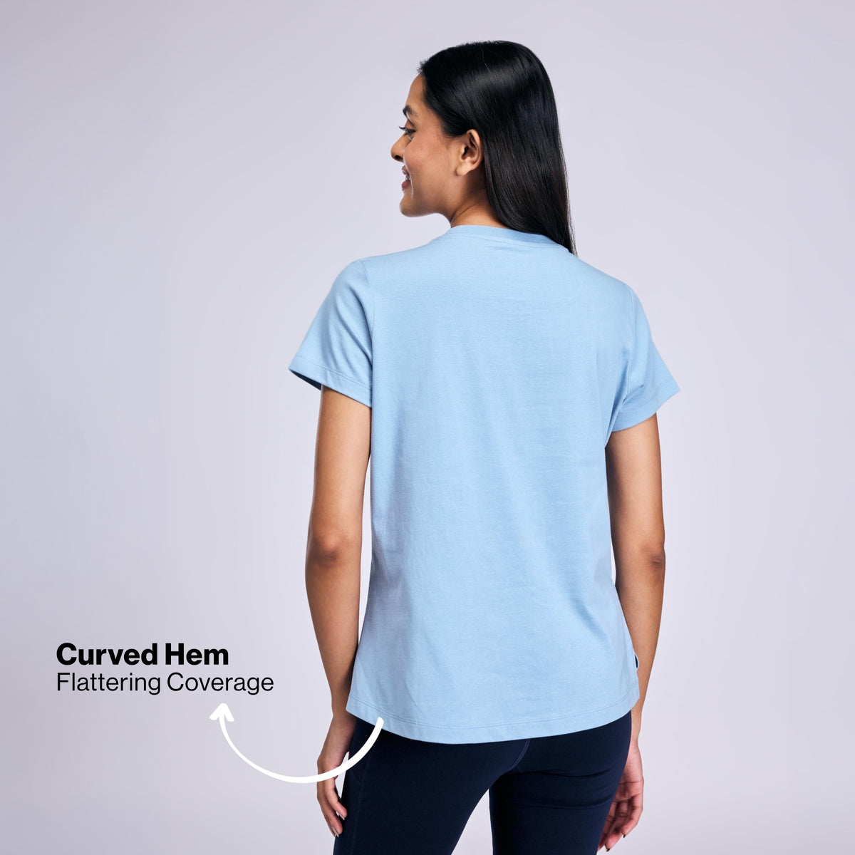 Nykd By Nykaa Breathe Cotton All Purpose Multi-Tasking Tee NYAT513 Blue
