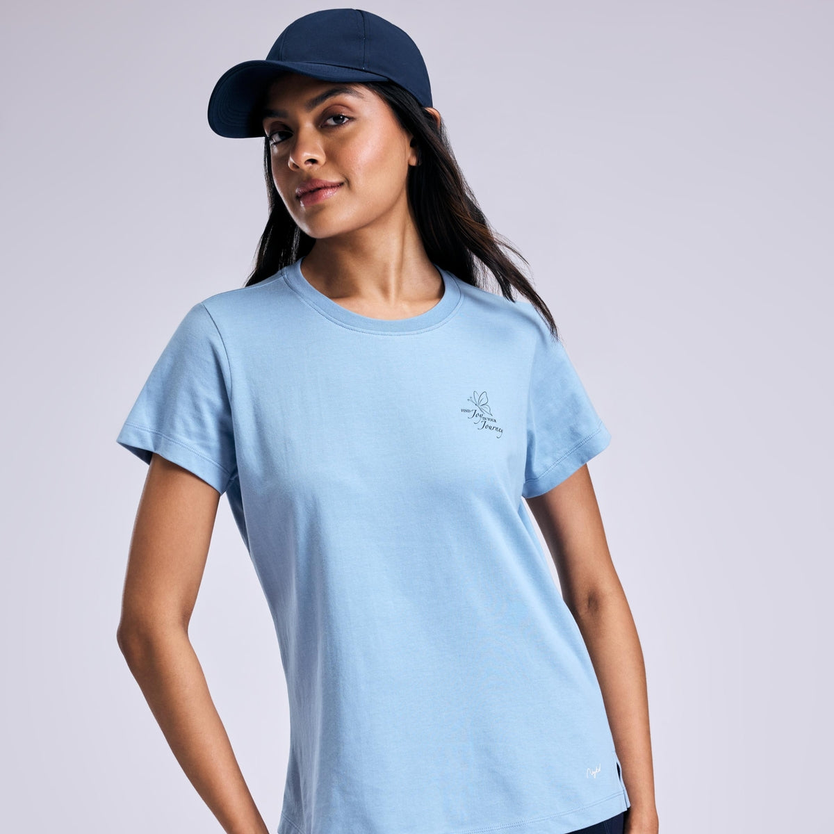 Nykd By Nykaa Breathe Cotton All Purpose Multi-Tasking Tee NYAT513 Blue