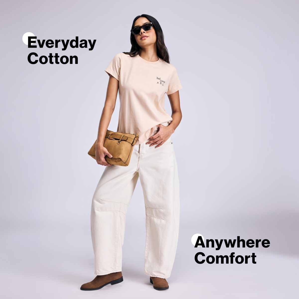 Nykd By Nykaa Breathe Cotton All Purpose Multi-Tasking Tee NYAT513 Irish Cream