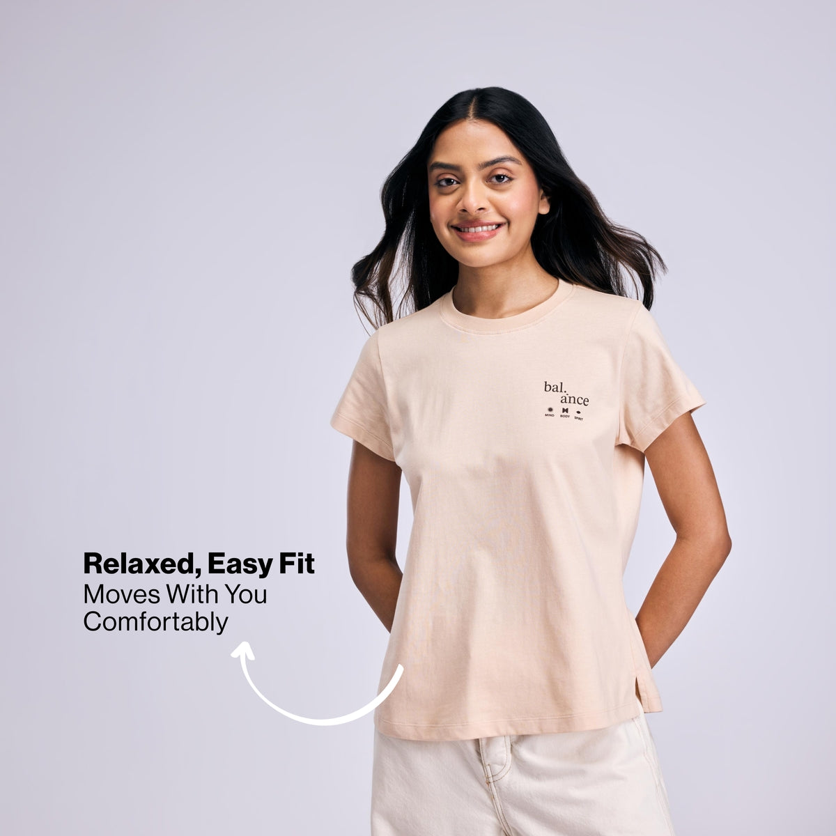 Nykd By Nykaa Breathe Cotton All Purpose Multi-Tasking Tee NYAT513 Irish Cream