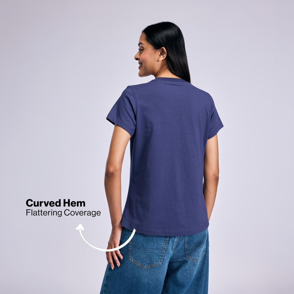 Nykd By Nykaa Breathe Cotton All Purpose Multi-Tasking Tee NYAT513 Navy