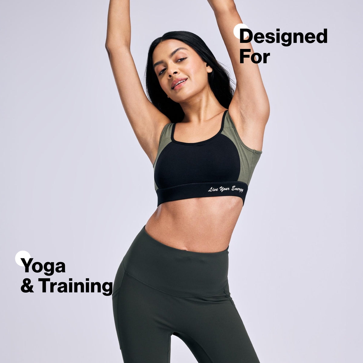 Nykd By Nykaa Cotton Stretch Slip On Sports Bra with Removable Cups NYK904 Jet Black