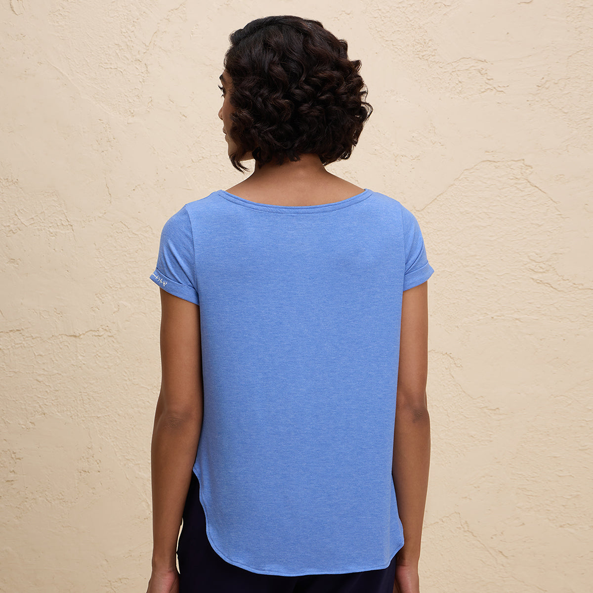 After Class Apple Bottom Flattering Longline Tee-NYAT272-Blue Melange