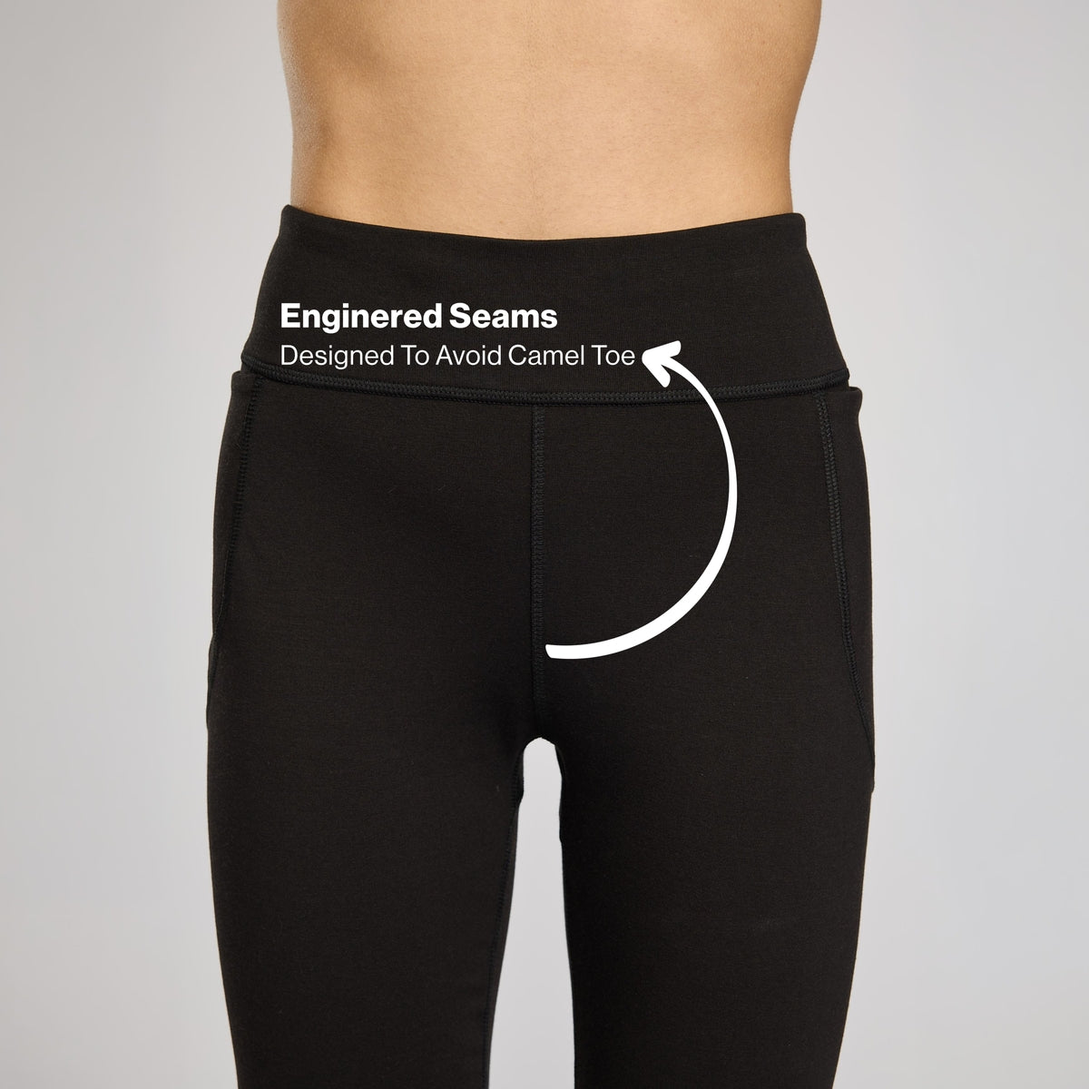 Nykd By Nykaa Ultimate Cotton Leggings with Anti Knee Bulge Fabric & Side Pockets NYAT401U Black