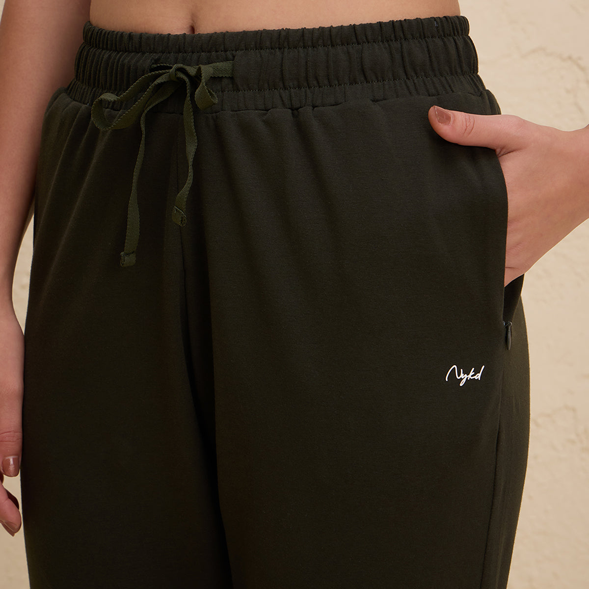 Relaxed Fit Super Comfy Cotton Travel Pant with Zip Pockets-NYAT502-Olive