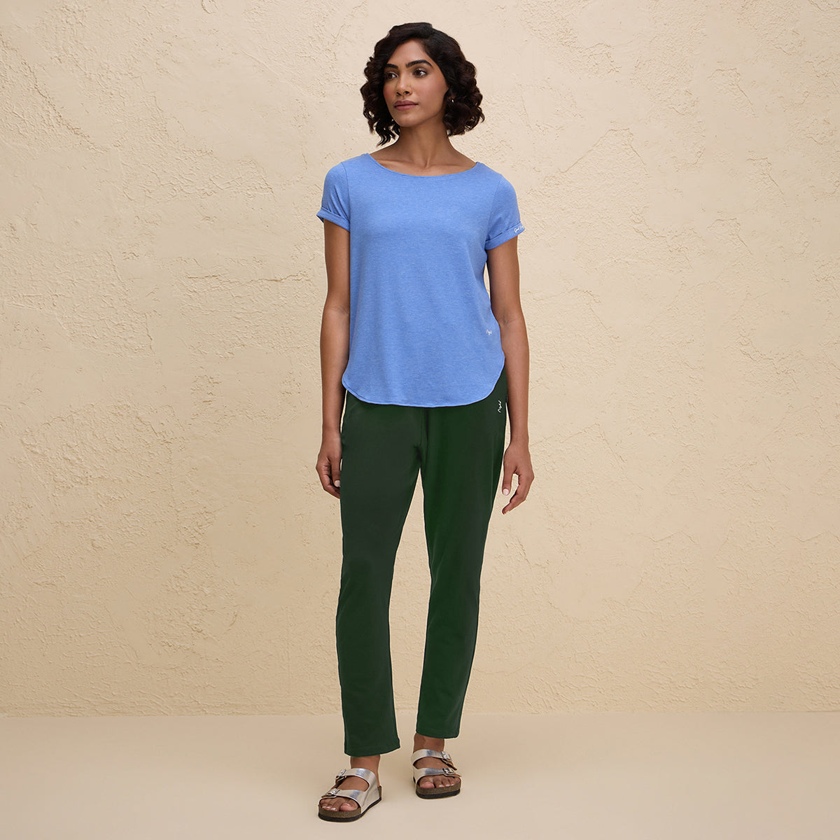 Ultimate Comfort Cotton Travel Pants in Relaxed Fit with Spill Safe Zip Pockets NYAT502 Olive