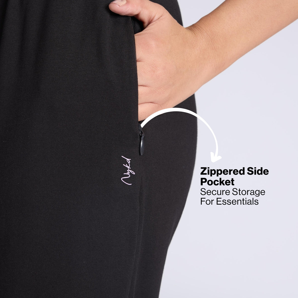 Nykd By Nykaa Ultimate Cotton Travel Pants- Relaxed Fit with Spill-Safe Zip Pockets NYAT502 Jet Black
