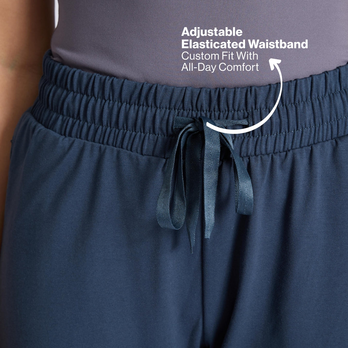 Ultimate Comfort Cotton Travel Pants in Relaxed Fit with Spill Safe Zip Pockets NYAT502 M Blue