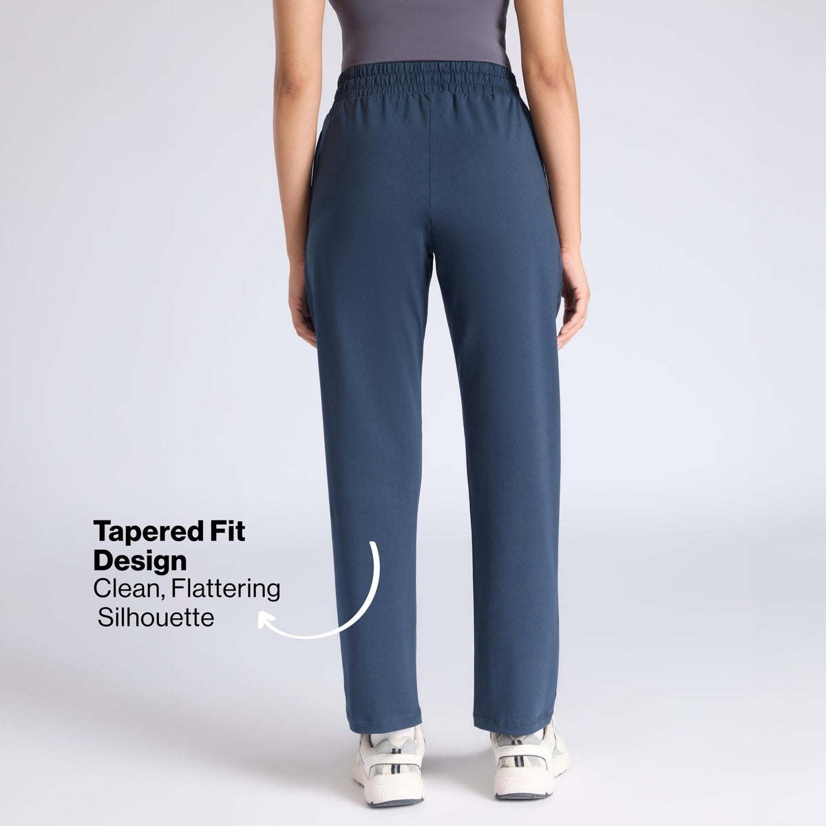 Ultimate Comfort Cotton Travel Pants in Relaxed Fit with Spill Safe Zip Pockets NYAT502 M Blue