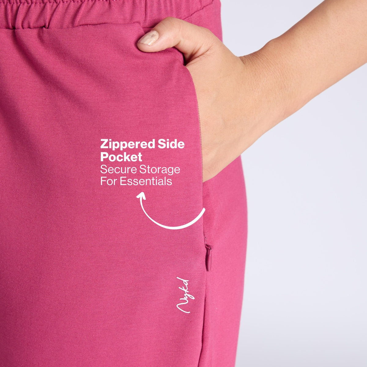 Ultimate Comfort Cotton Travel Pants in Relaxed Fit with Spill Safe Zip Pockets NYAT502 M Grape