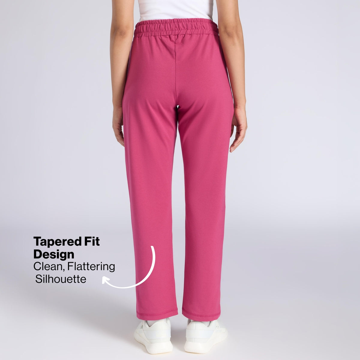 Ultimate Comfort Cotton Travel Pants in Relaxed Fit with Spill Safe Zip Pockets NYAT502 M Grape