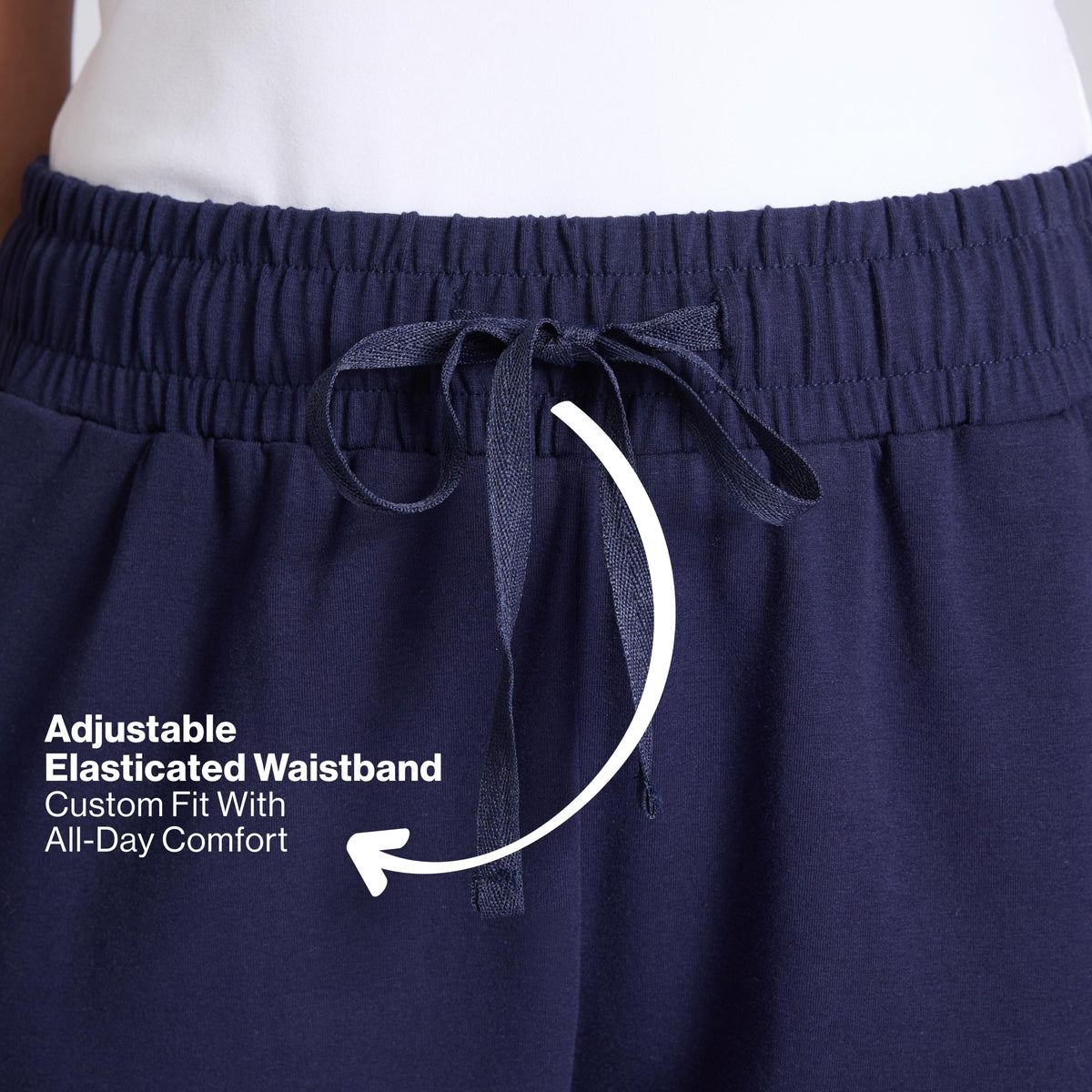 Ultimate Cotton Travel Pants- Relaxed Fit with Spill-Safe Zip Pockets NYAT502 Navy