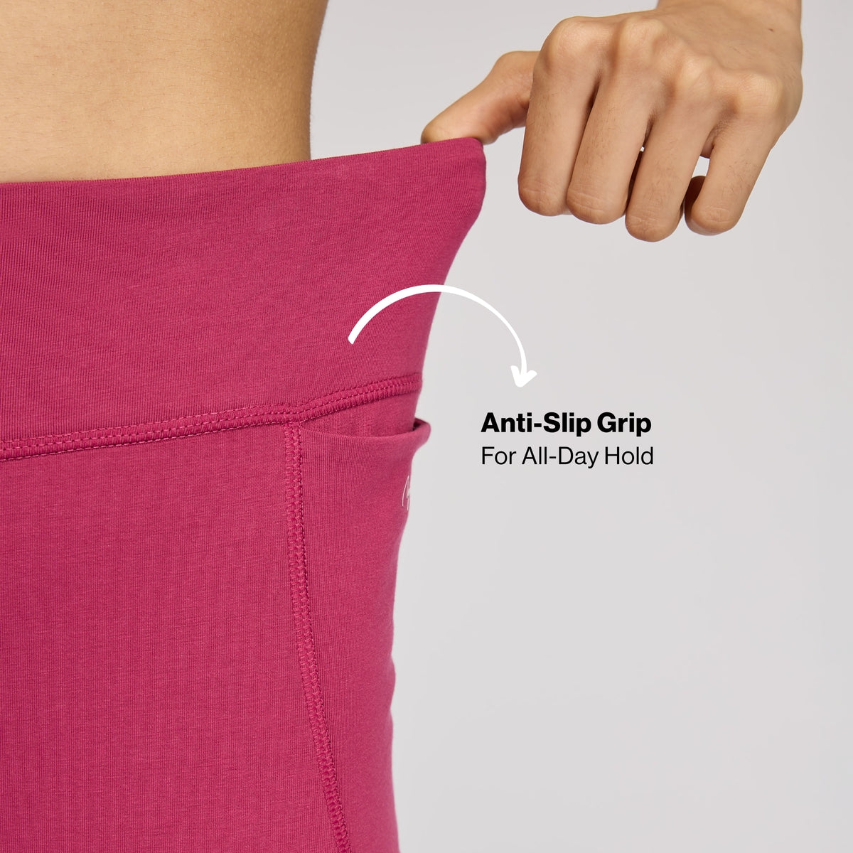 Ultimate Cotton Flare Leggings with Anti-Slip Waist & Pockets NYAT503 Grape