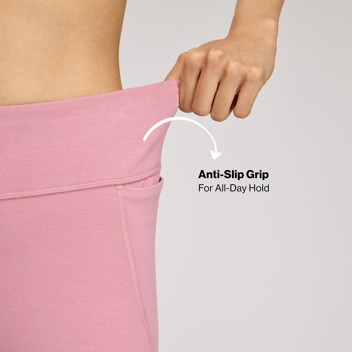 Ultimate Cotton Flare Leggings with Anti-Slip Waist & Pockets NYAT503 Mauve