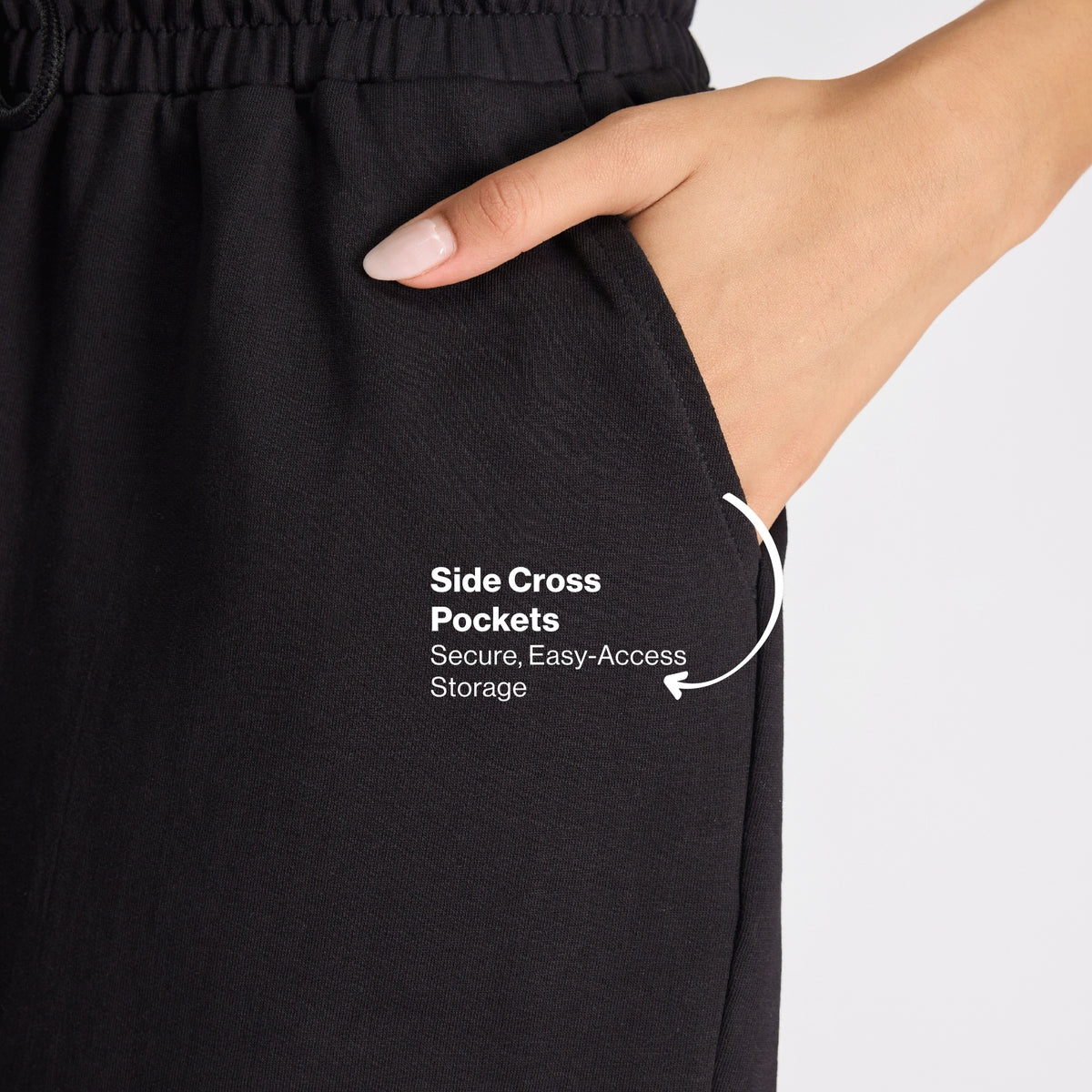 Nykd By Nykaa Summer Essential Cotton Relaxed Fit Shorts with Pockets-NYAT504-Jet Black