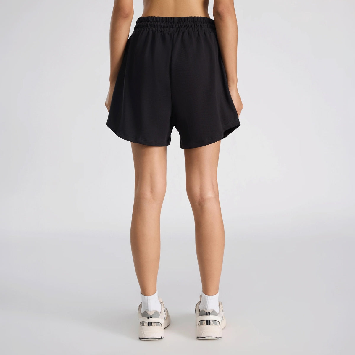 Nykd By Nykaa Summer Essential Cotton Relaxed Fit Shorts with Pockets-NYAT504-Jet Black