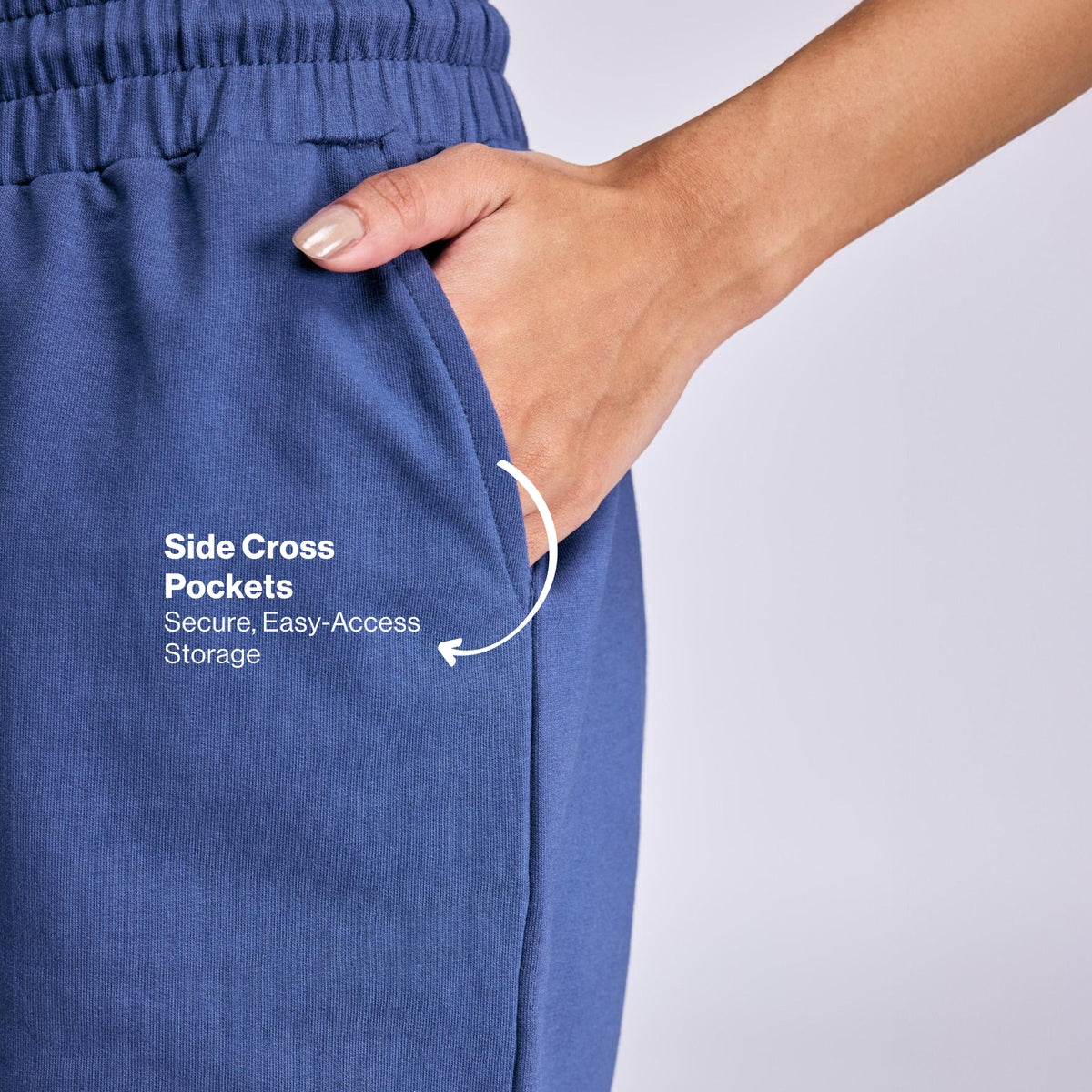 Nykd By Nykaa Summer Essential Cotton Relaxed Fit Shorts with Pockets NYAT504 Blue