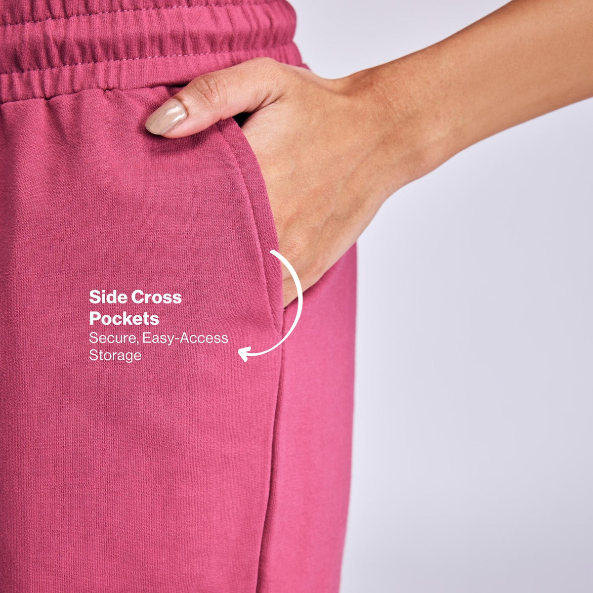 Nykd By Nykaa Summer Essential Cotton Relaxed Fit Shorts with Pockets NYAT504 Grape