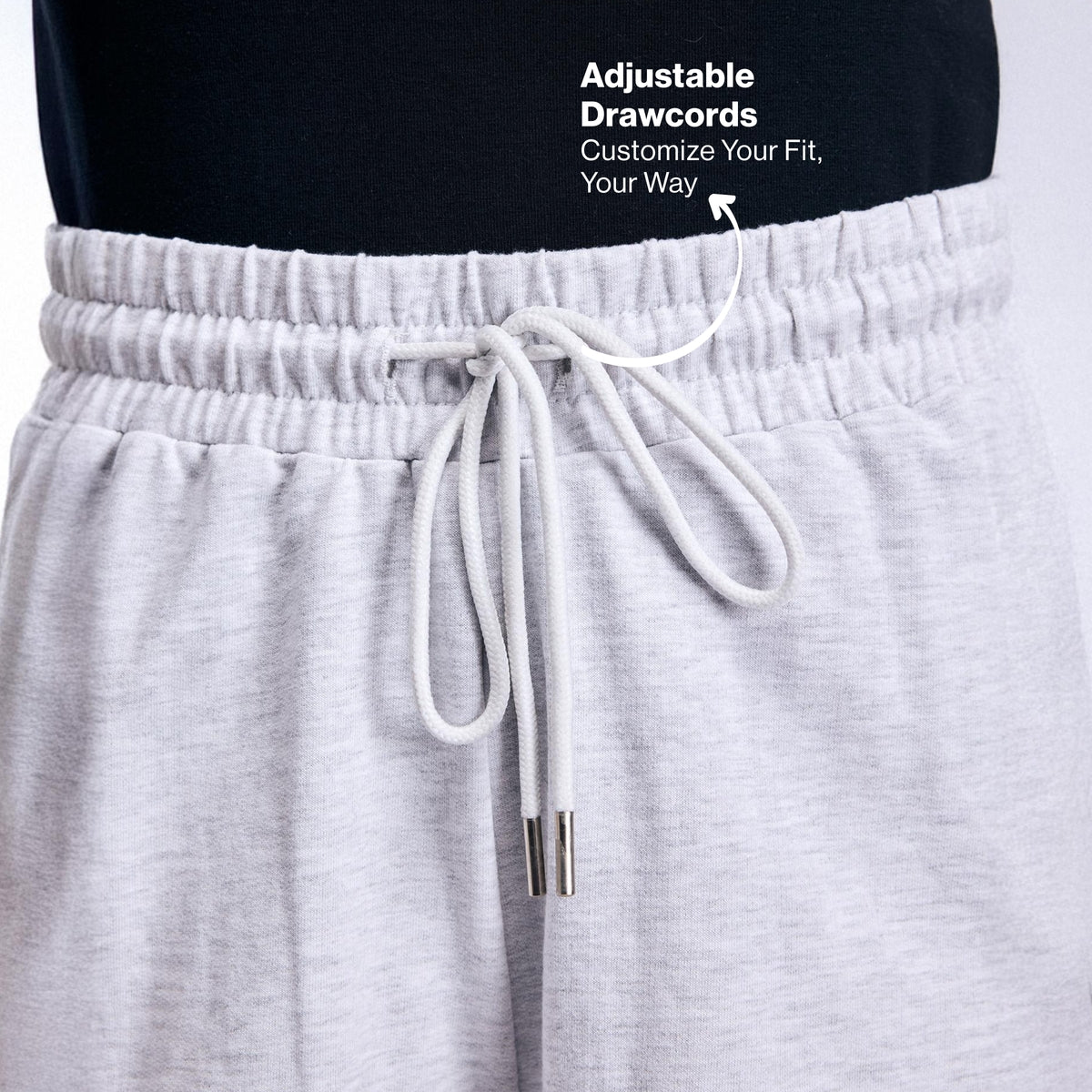 Nykd By Nykaa Summer Essential Cotton Relaxed Fit Shorts with Pockets NYAT504 Grey Melange