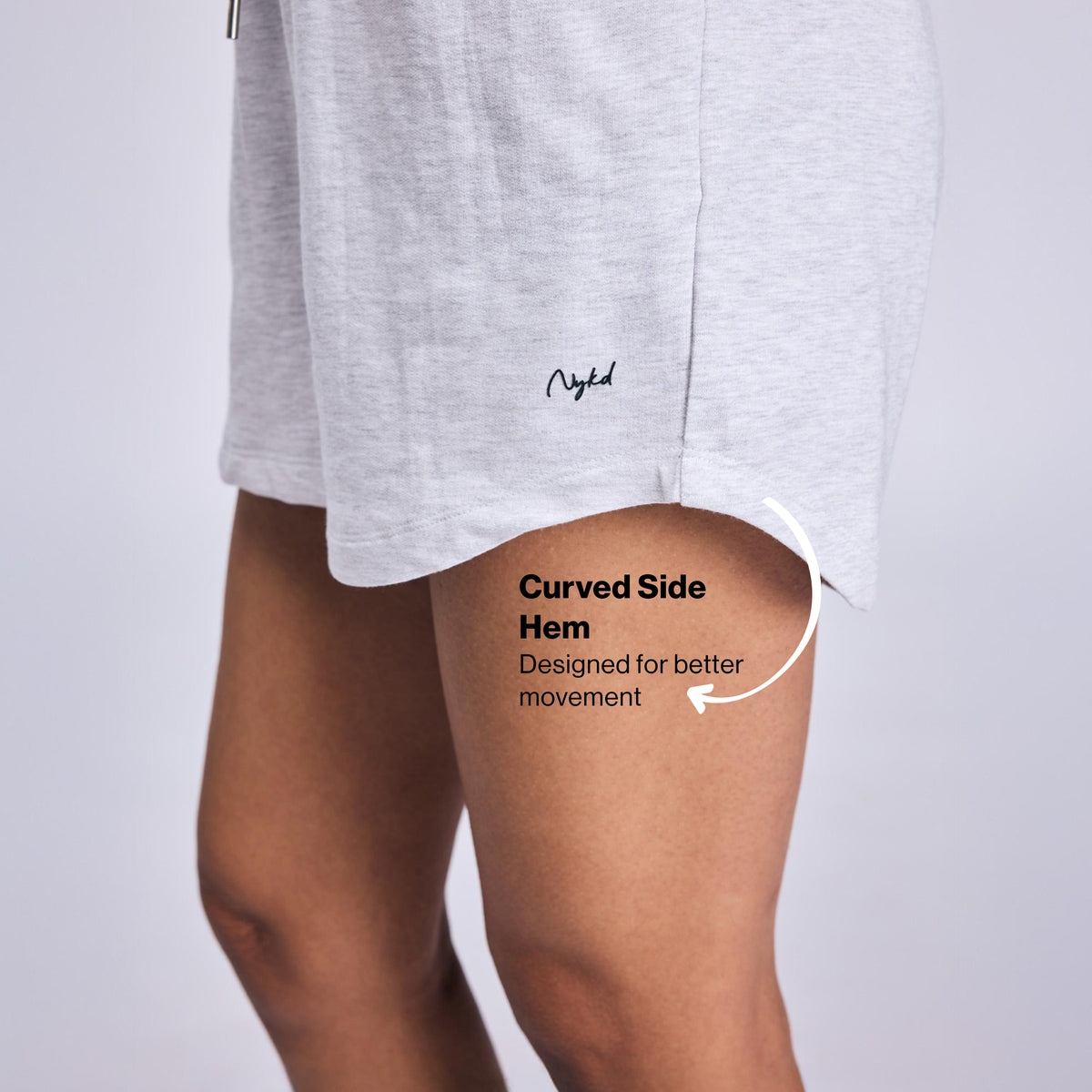 Nykd By Nykaa Summer Essential Cotton Relaxed Fit Shorts with Pockets NYAT504 Grey Melange