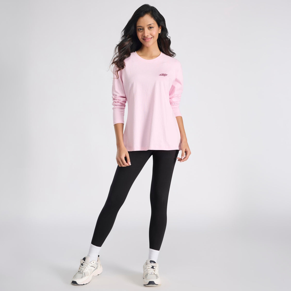 Cotton Full Sleeve Tee with Relaxed Fit for Yoga, Travel & Everyday NYAT517 Mauve