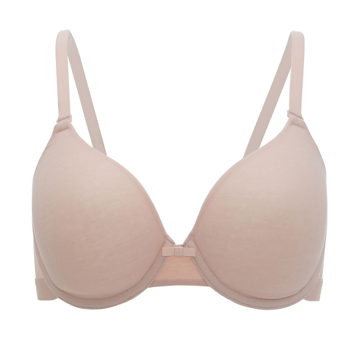 Breathe Cotton Padded wired T-shirt bra 3/4th coverage-NYB001-Nude