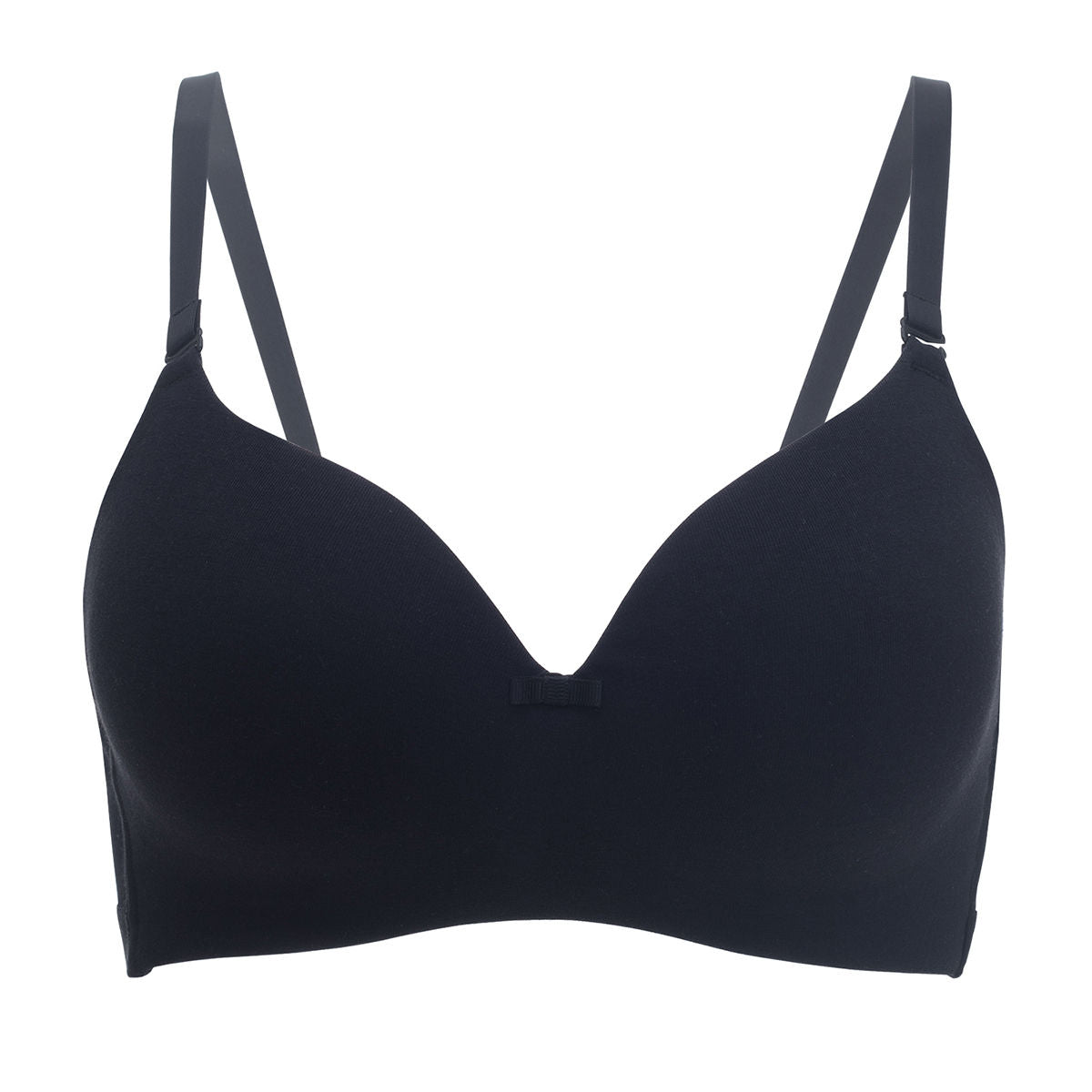 Breathe Cotton Padded wireless T-shirt bra 3/4th coverage-NYB002-Black