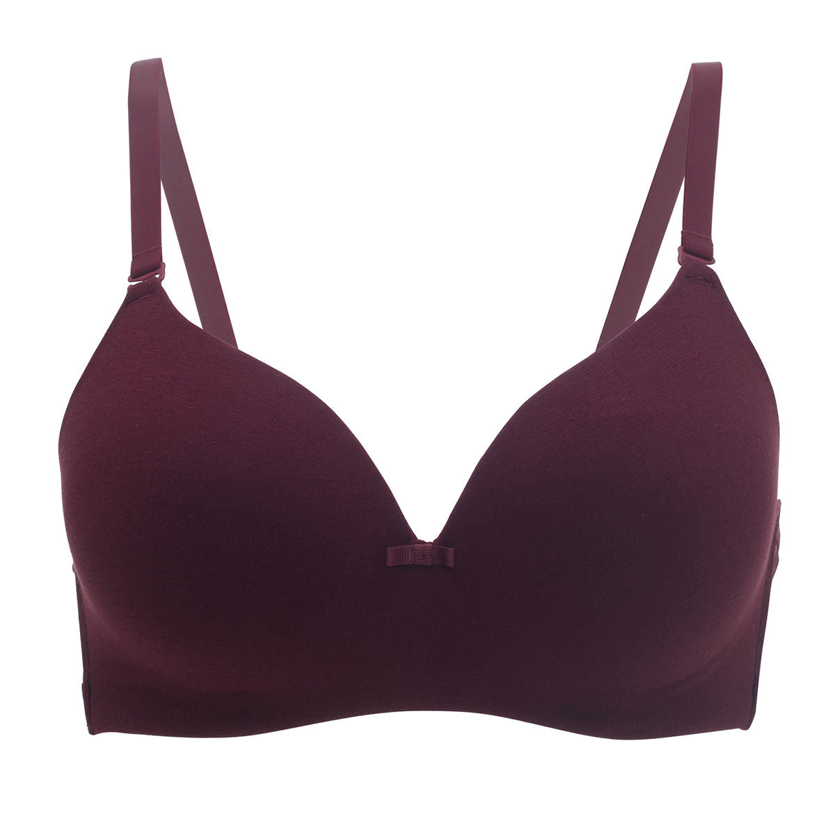 Breathe Cotton Padded wireless T-shirt bra 3/4th coverage-NYB002-Maroon