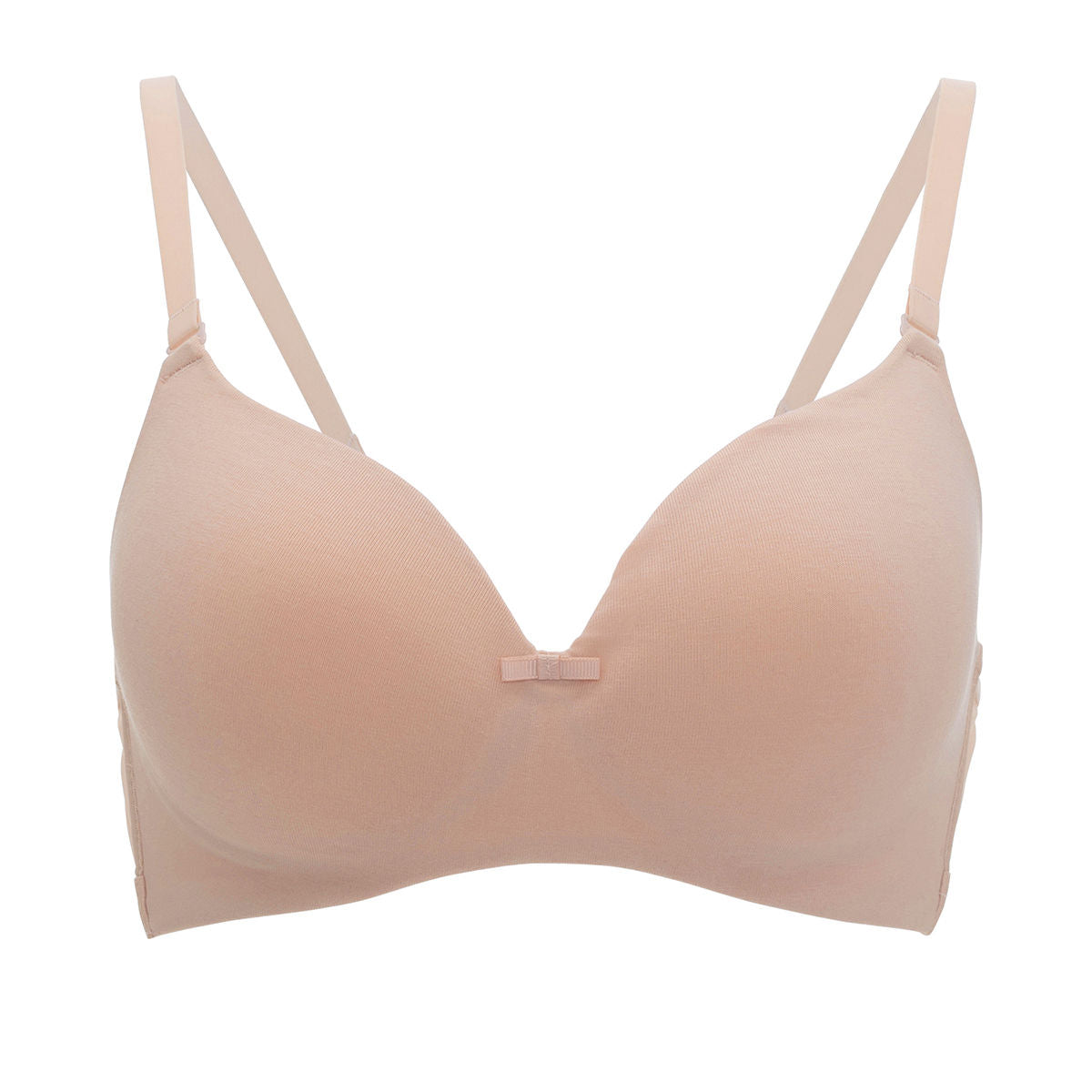 Breathe Cotton Padded wireless T-shirt bra 3/4th coverage-NYB002-Nude