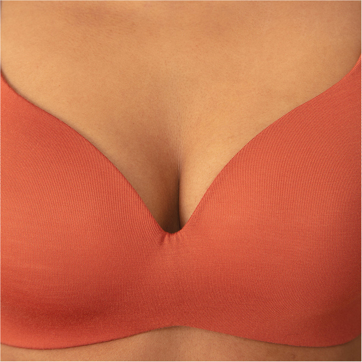 Modal Akin to Skin Padded Wireless T-Shirt Bra 3/4th Coverage-NYB013-Orange