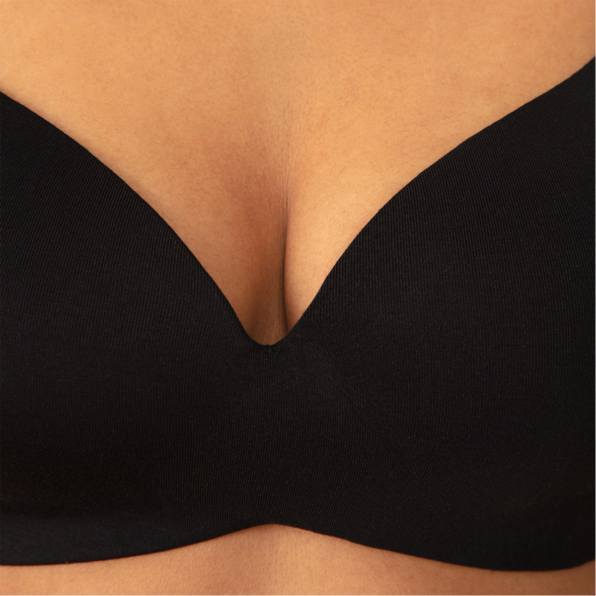 Modal Akin to Skin Padded Wireless T-Shirt Bra 3/4th Coverage-NYB013-Black