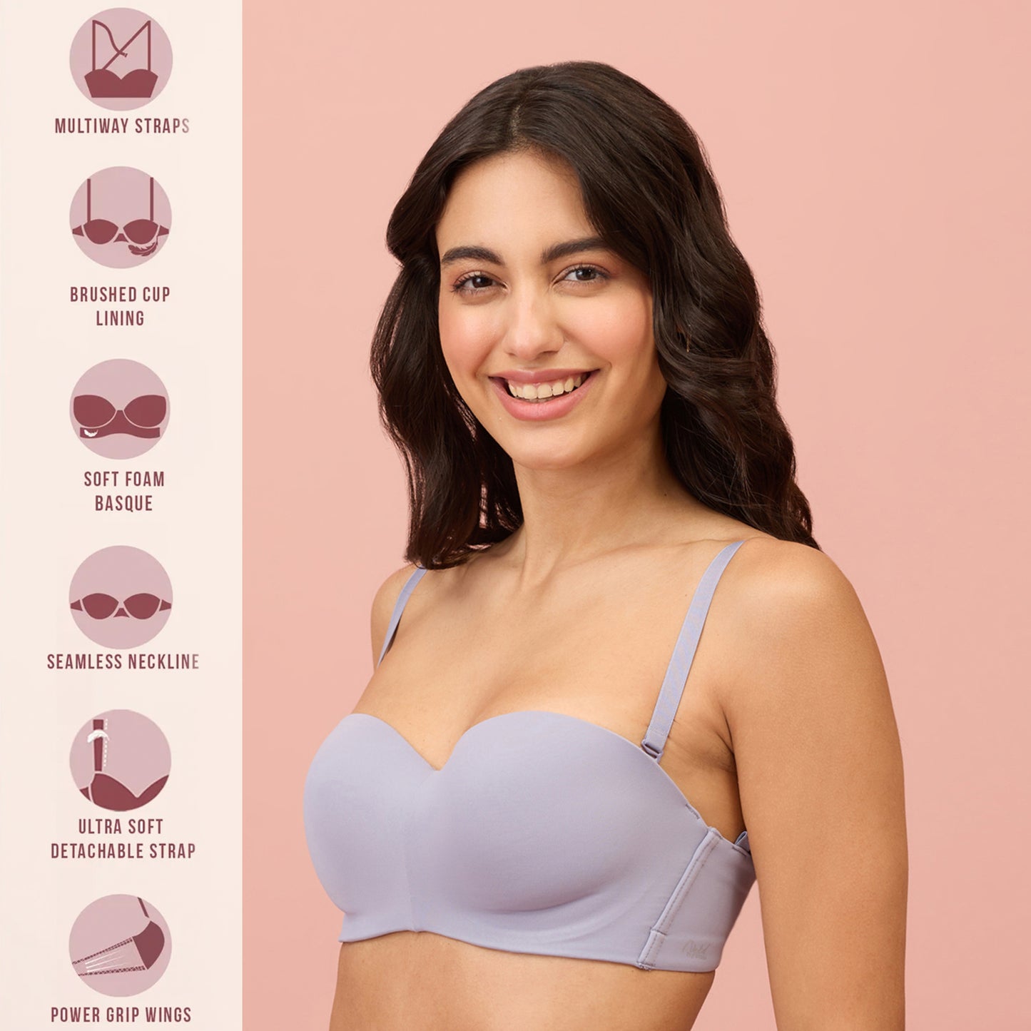 NYKD by Nykaa The Ultimate Strapless Bra - Light Blue NYB027