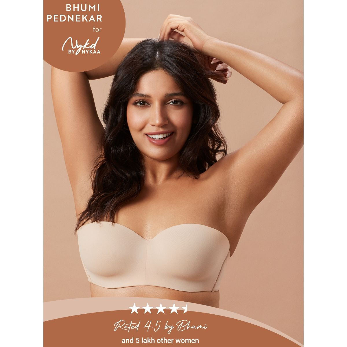 Nykd By Nykaa The Ultimate Multiway Strapless Padded Wired Bra NYB027 P Nude