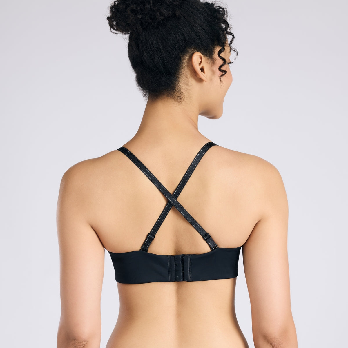 The Ultimate Multiway Luxe Satin Strapless Padded Wired Bra NYB027 Satin Black
