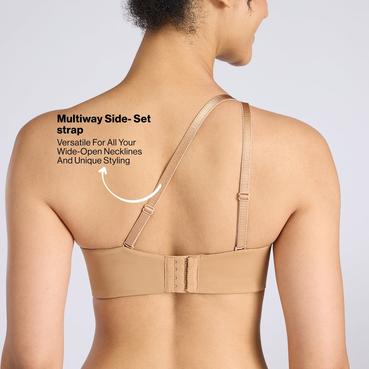 The Ultimate Multiway Luxe Satin Strapless Padded Wired Bra NYB027 Satin Tan