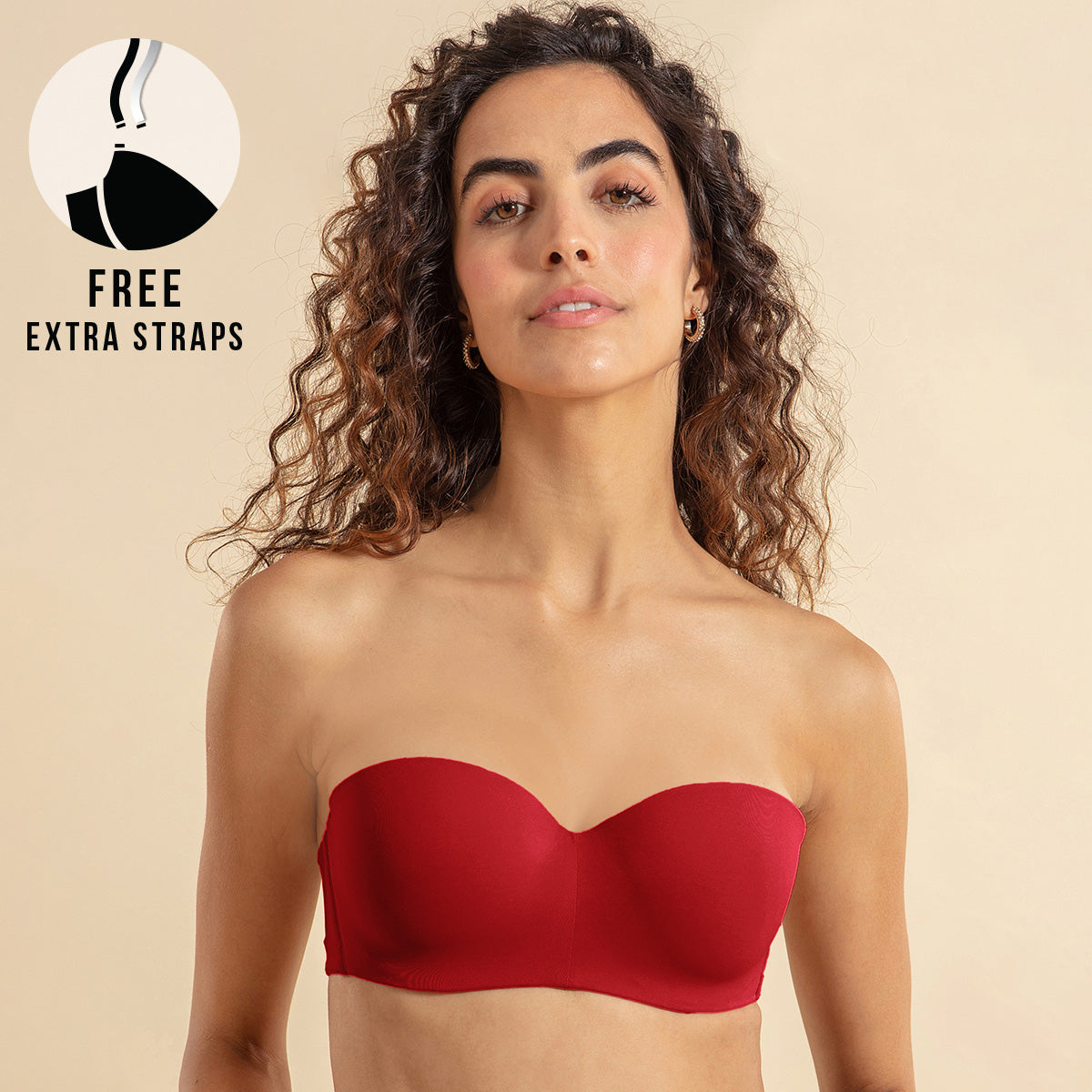 Nykd By Nykaa The Ultimate Multiway Strapless Padded Wired Bra NYB027 Red