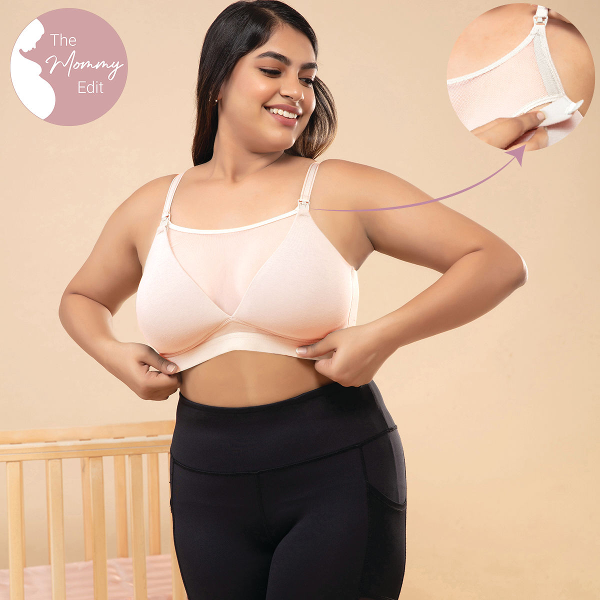 Comfy Maternity Bra-NYB032-Nude