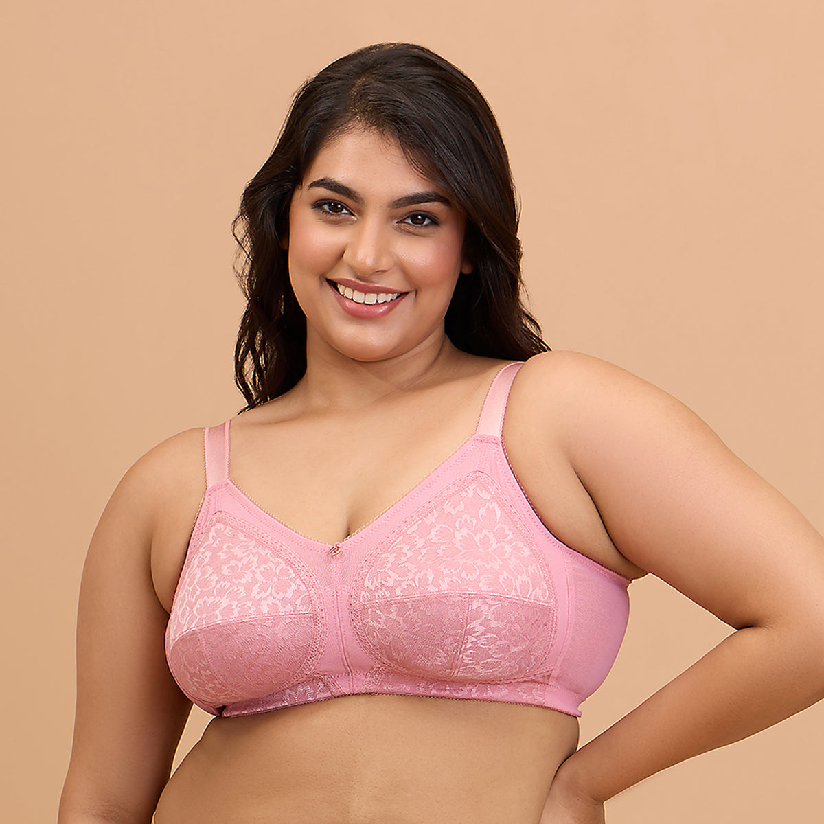 Ultimate Shape and Support No Bulge Bra-Lace NYB033-Blush