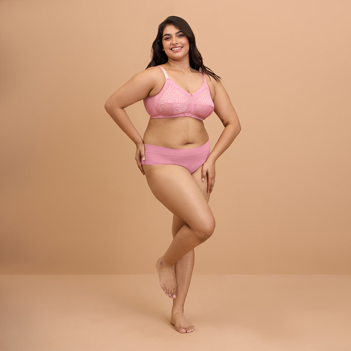 Ultimate Shape and Support No Bulge Bra-Lace NYB033-Blush