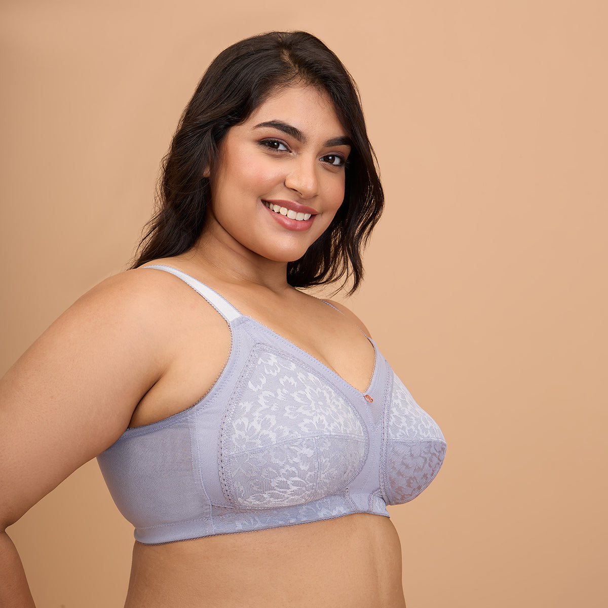 Ultimate Shape and Support No Bulge Bra-Lace NYB033-M Blue