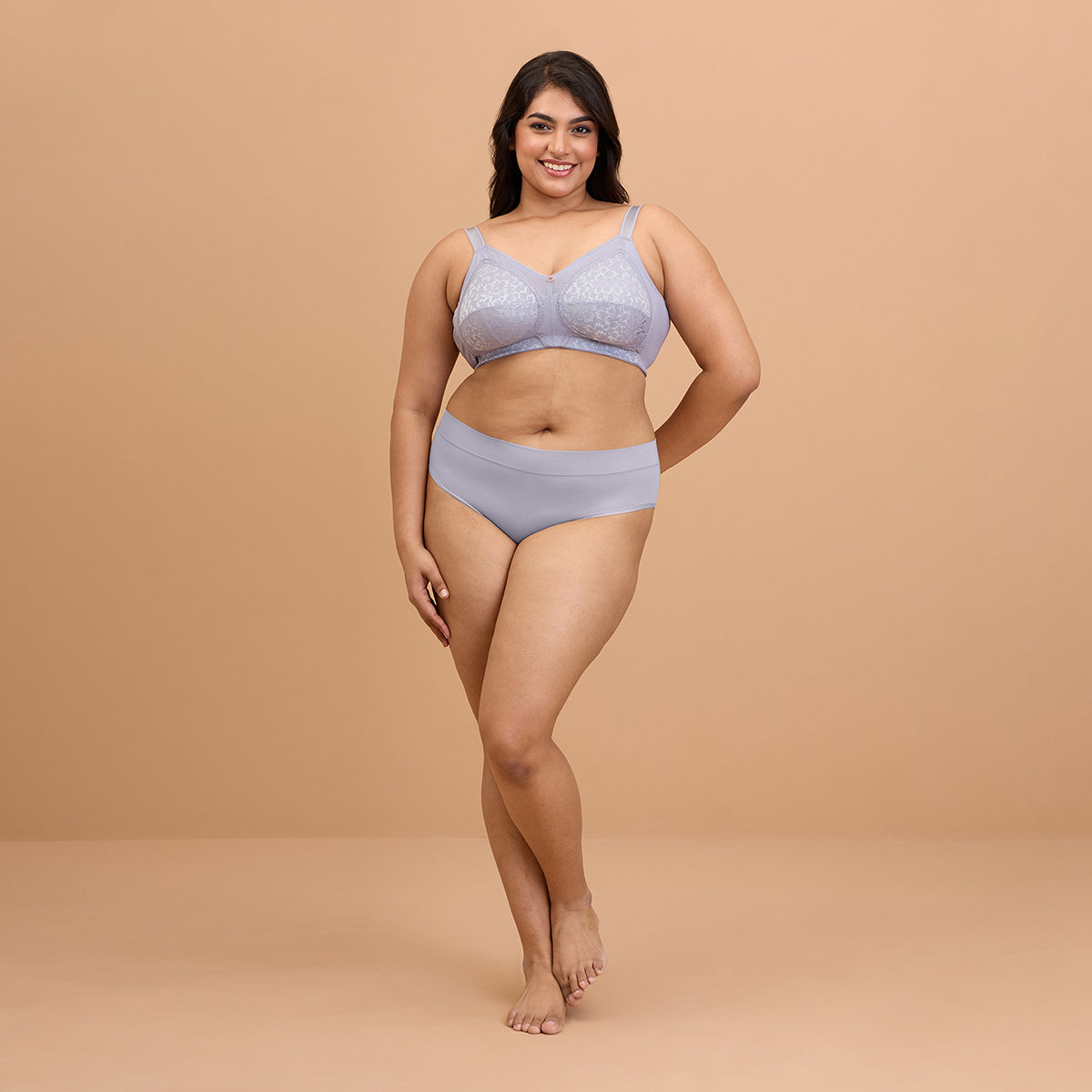 Ultimate Shape and Support No Bulge Bra-Lace NYB033-M Blue