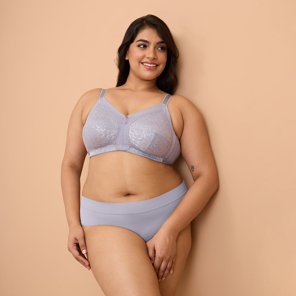 Ultimate Shape and Support No Bulge Bra-Lace NYB033-M Blue