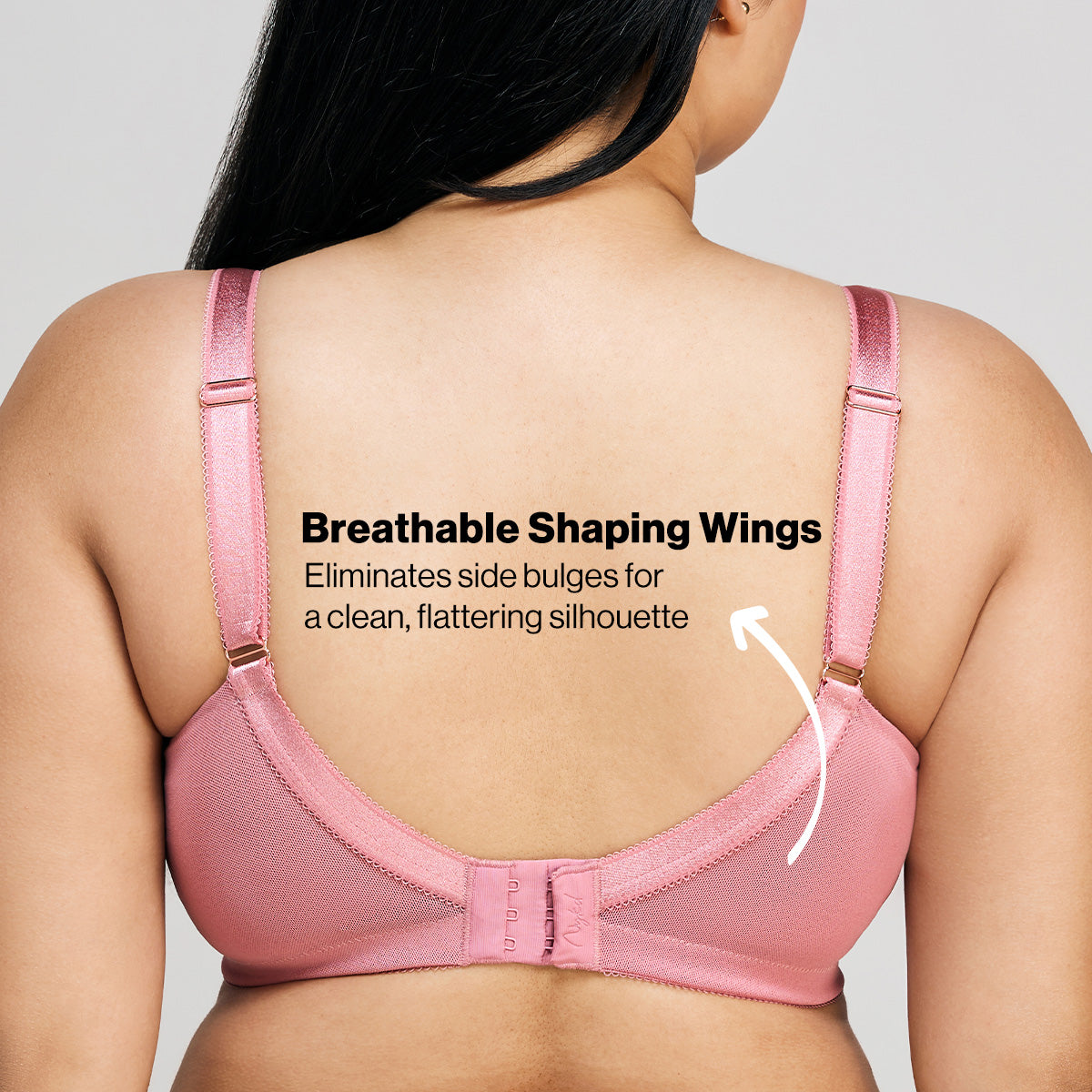Nykd By Nykaa Ultimate No Bulge, Shape & Support Non Padded Non Wired Lace Bra NYB033 Blush