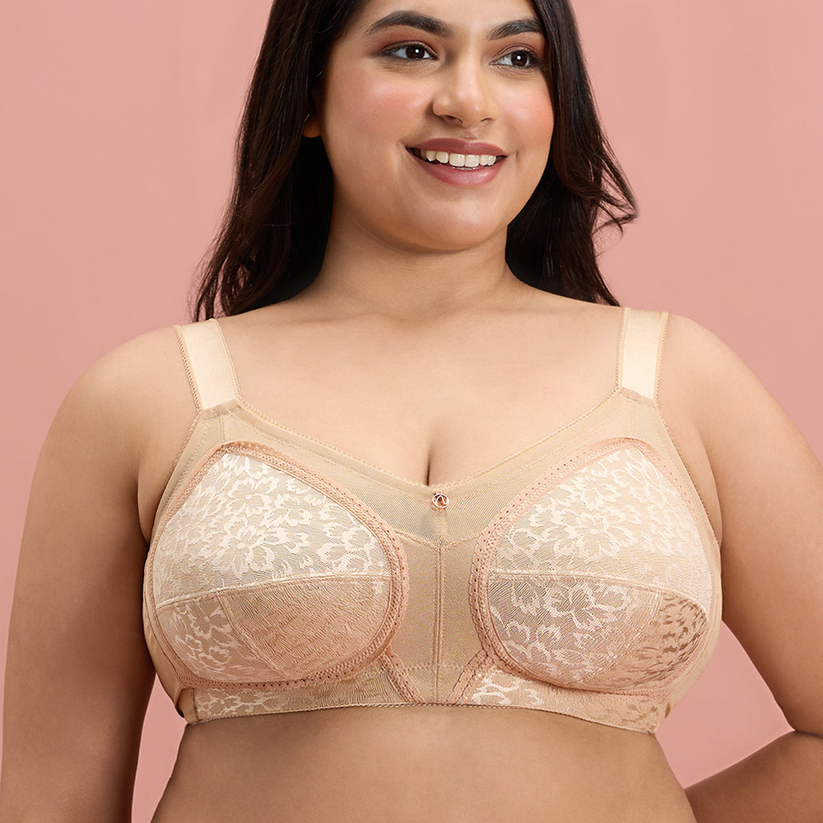 Ultimate Shape and Support No Bulge Bra-Lace-NYB033-Nude