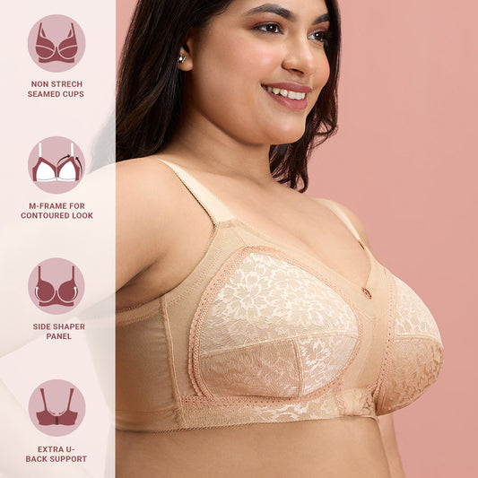 Nykd by Nykaa Ultimate Shape and Support No Bulge Bra-Lace-Nude-NYB033